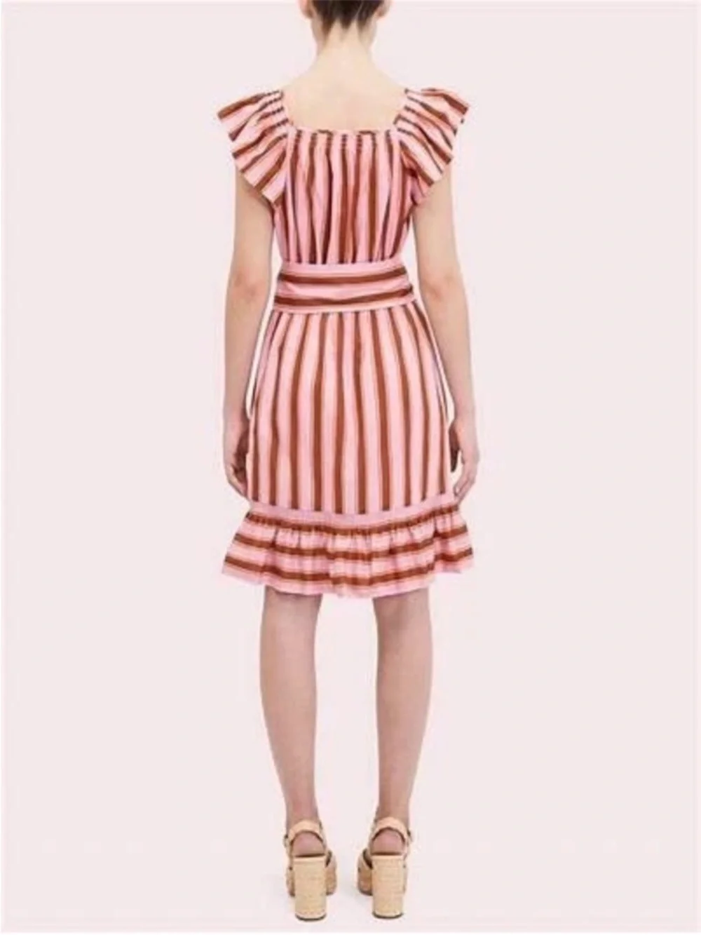 KATE SPADE Calais Stripe Flutter Dress size medium